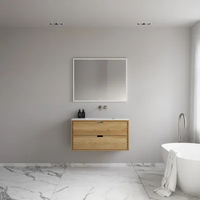 CPH Tapwork Soho 100 - MKII, Snedkermøbel i Natur Eg inkl. Mathvid SolidTec vask