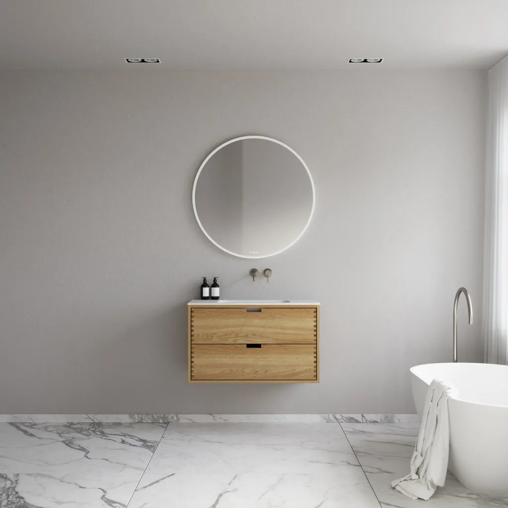 CPH Tapwork Soft 90 - MKII, Snedkermøbel i Natur Eg inkl. Mathvid SolidTec vask