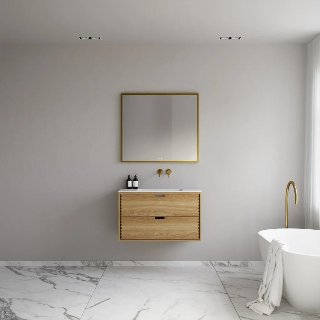 CPH Tapwork Soho 90 - MKII, Snedkermøbel i Natur Eg inkl. Mathvid SolidTec vask