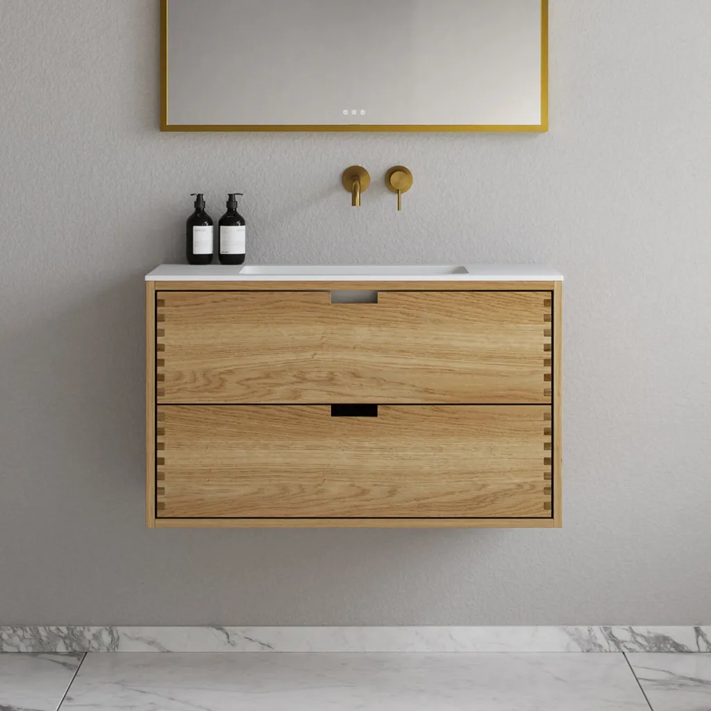 CPH Tapwork Soho 90 - MKII, Snedkermøbel i Natur Eg inkl. Mathvid SolidTec vask