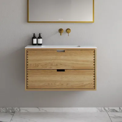 CPH Tapwork Soho 90 - MKII, Snedkermøbel i Natur Eg inkl. Mathvid SolidTec vask