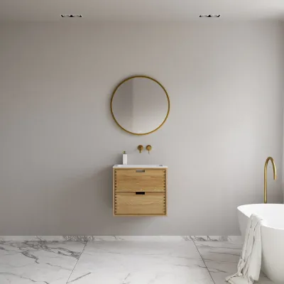 CPH Tapwork Soho 60 - MKII, Snedkermøbel i Natur Eg inkl. Mathvid SolidTec vask