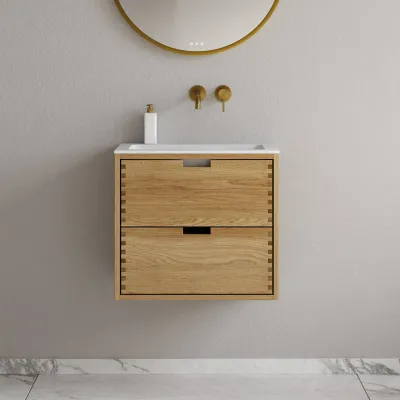 CPH Tapwork Soho 60 - MKII, Snedkermøbel i Natur Eg inkl. Mathvid SolidTec vask
