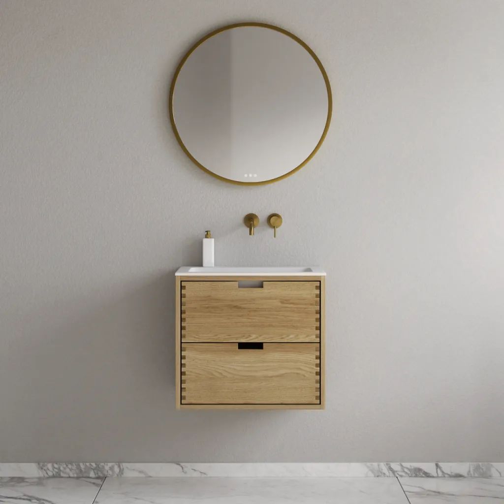 CPH Tapwork Soho 60 - MKII, Fingertappet Snedkermøbel i Natur Eg inkl. Mathvid SolidTec® Vask