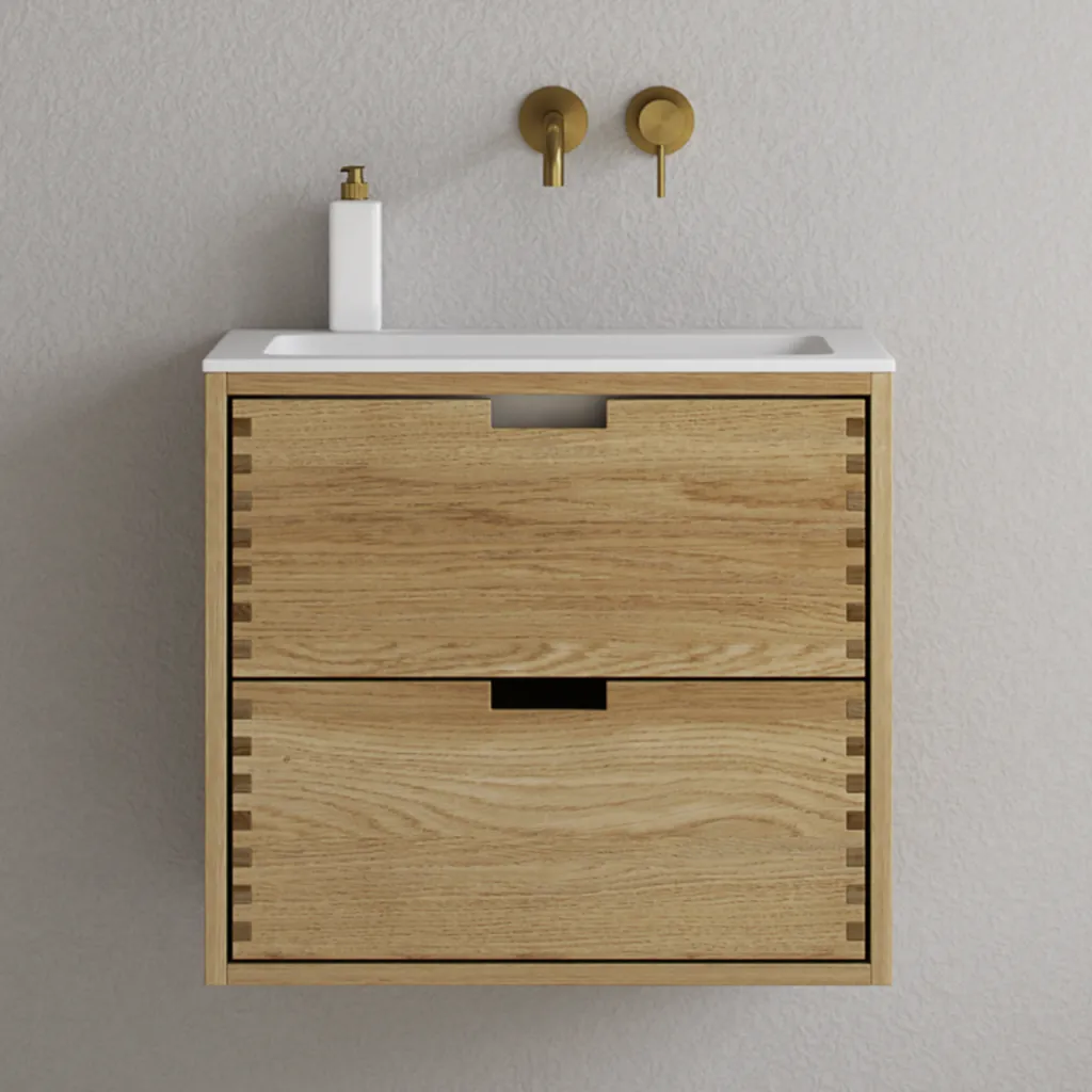 CPH Tapwork Soho 60 - MKII, Fingertappet Snedkermøbel i Natur Eg inkl. Mathvid SolidTec® Vask