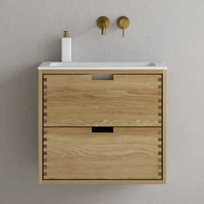 CPH Tapwork Soho 60 - MKII, Fingertappet Snedkermøbel i Natur Eg inkl. Mathvid SolidTec® Vask