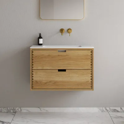 CPH Tapwork Soho 80 - MKII, Snedkermøbel i Natur Eg inkl. Mathvid SolidTec vask