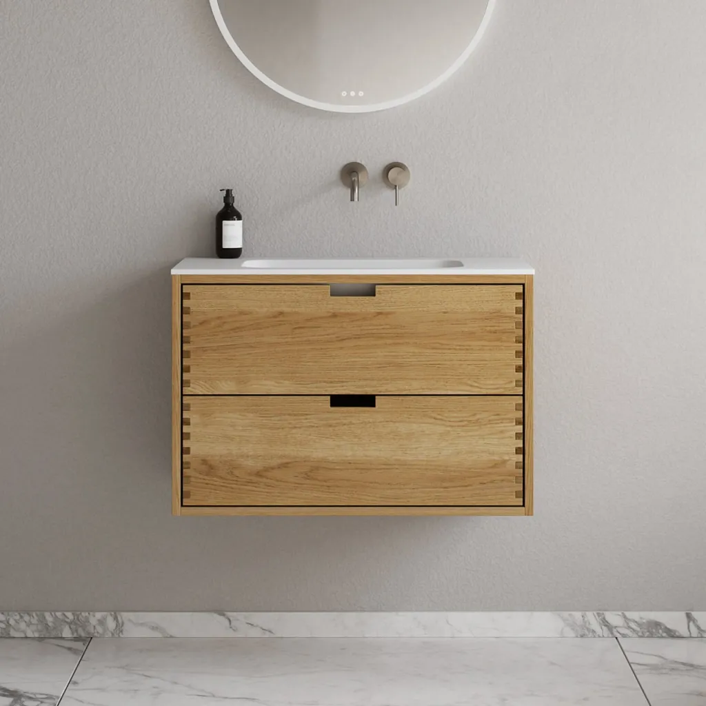 CPH Tapwork Soft 80 - MKII, Snedkermøbel i Natur Eg inkl. Mathvid SolidTec vask