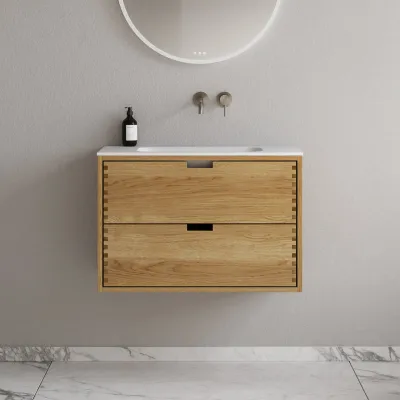 CPH Tapwork Soft 80 - MKII, Snedkermøbel i Natur Eg inkl. Mathvid SolidTec vask