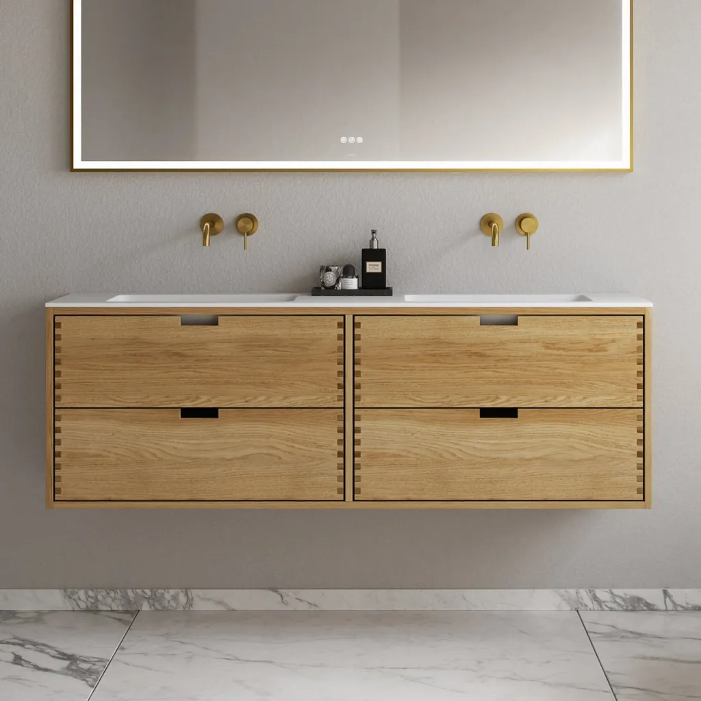 CPH Tapwork Soho 160D - MKII, Snedkermøbel i Natur Eg inkl. Mathvid SolidTec vask
