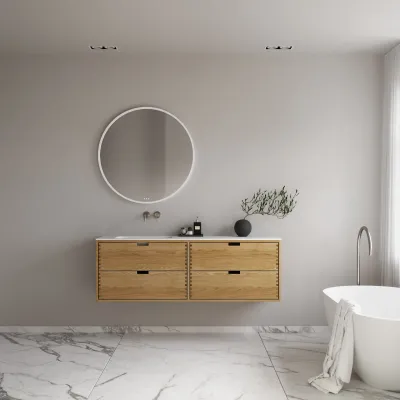 CPH Tapwork Soft 160L - MKII, Snedkermøbel i Natur Eg inkl. Mathvid SolidTec vask