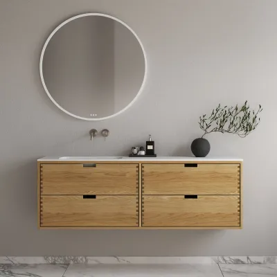 CPH Tapwork Soft 160L - MKII, Snedkermøbel i Natur Eg inkl. Mathvid SolidTec vask