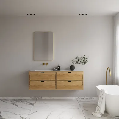CPH Tapwork Soho 160L - MKII, Snedkermøbel i Natur Eg inkl. Mathvid SolidTec vask