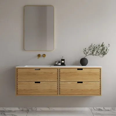 CPH Tapwork Soho 160L - MKII, Snedkermøbel i Natur Eg inkl. Mathvid SolidTec vask