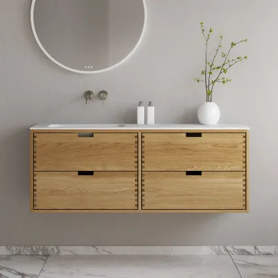 CPH Tapwork Soho 140L - MKII, Snedkermøbel i Natur Eg inkl. Mathvid SolidTec vask