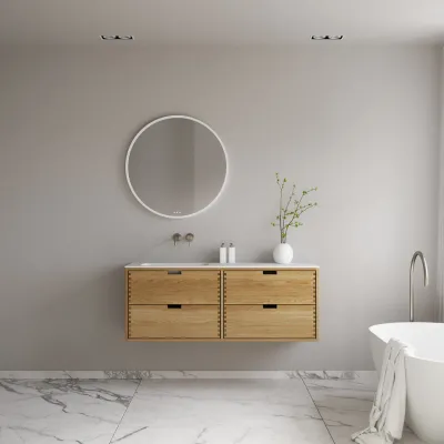 CPH Tapwork Soho 140L - MKII, Snedkermøbel i Natur Eg inkl. Mathvid SolidTec vask