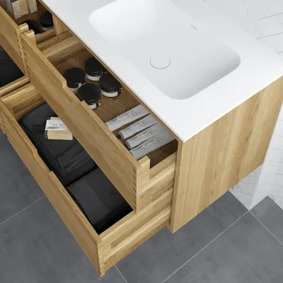 CPH Tapwork Soft 140L - MKII, Snedkermøbel i Natur Eg inkl. Mathvid SolidTec vask