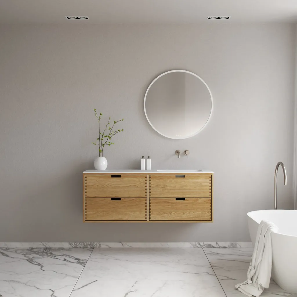 CPH Tapwork Soft 140R - MKII, Snedkermøbel i Natur Eg inkl. Mathvid SolidTec vask