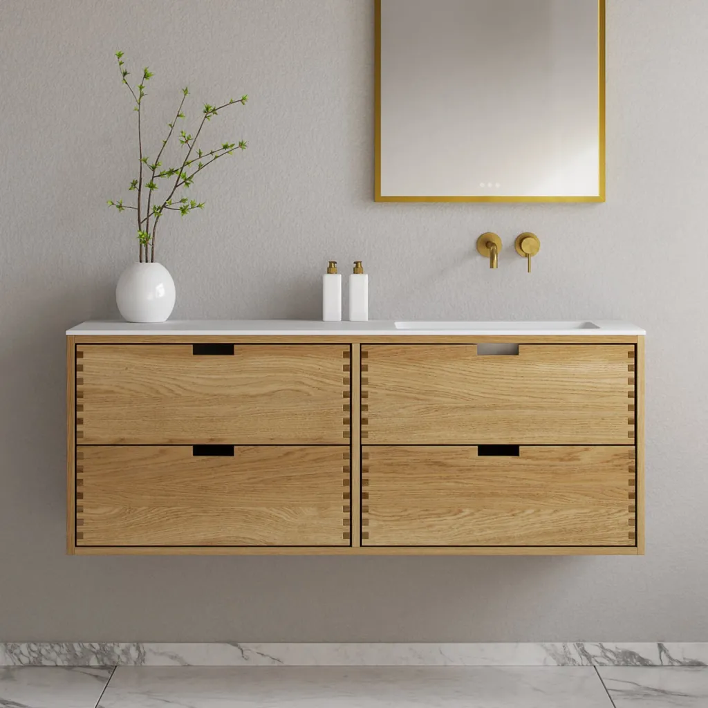 CPH Tapwork Soho 140R - MKII, Snedkermøbel i Natur Eg inkl. Mathvid SolidTec vask