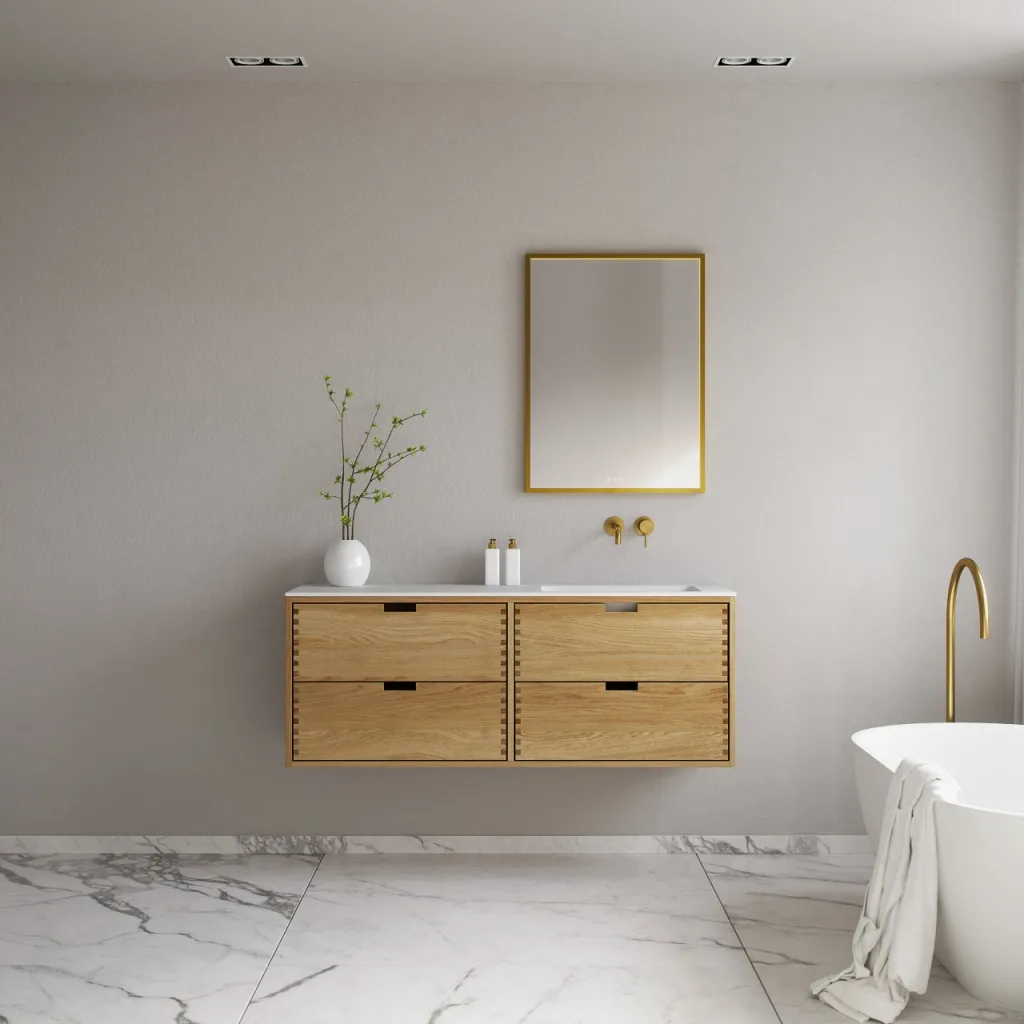 CPH Tapwork Soho 140R - MKII, Snedkermøbel i Natur Eg inkl. Mathvid SolidTec vask