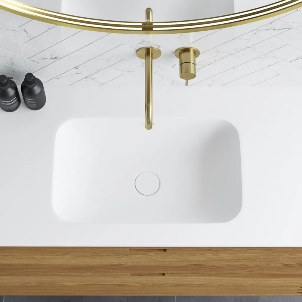 CPH Tapwork Soft 160R - MKII, Fingertappet Snedkermøbel i Natur Eg inkl. Mathvid SolidTec® Vask