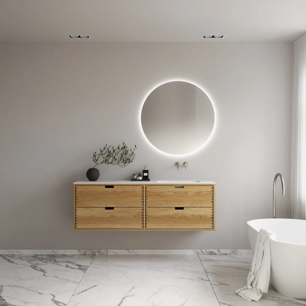 CPH Tapwork Soft 160R - MKII, Snedkermøbel i Natur Eg inkl. Mathvid SolidTec vask