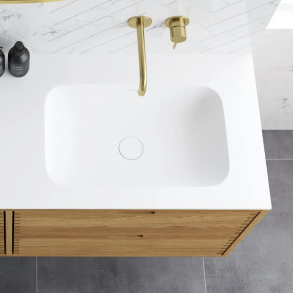 CPH Tapwork Soho 160R - MKII, Snedkermøbel i Natur Eg inkl. Mathvid SolidTec vask