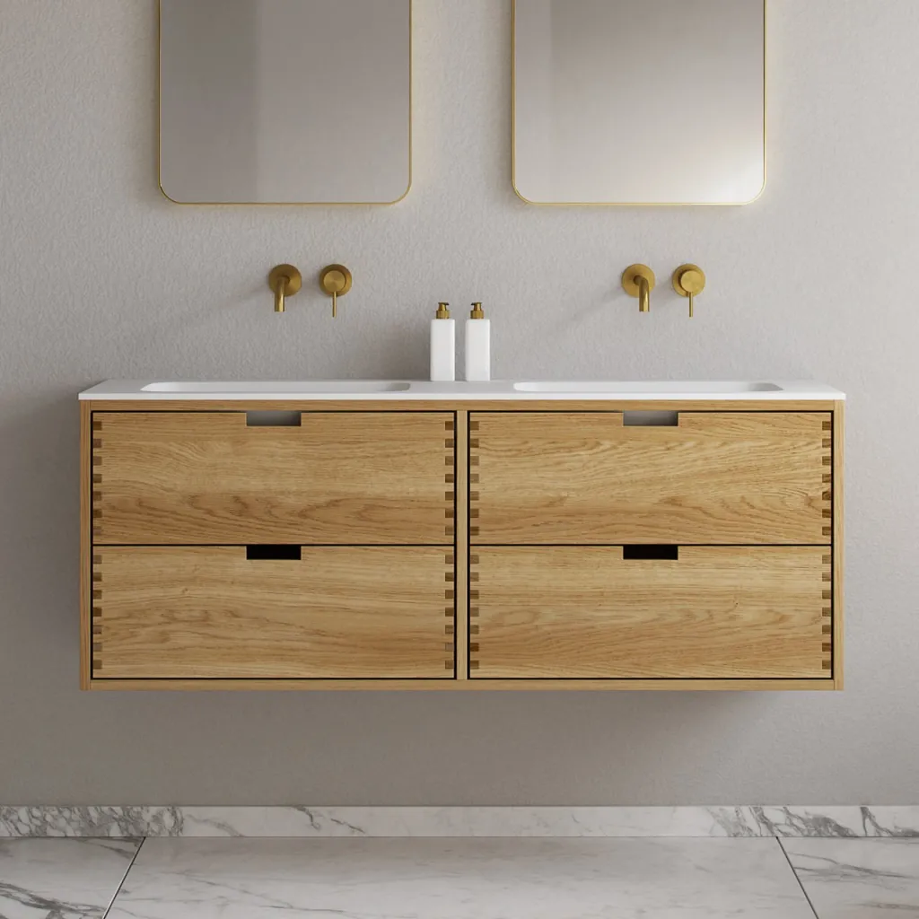 CPH Tapwork Soft 140D - MKII, Fingertappet Snedkermøbel i Natur Eg inkl. Mathvid SolidTec® Vask