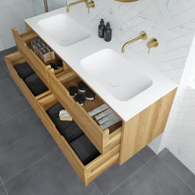 CPH Tapwork Soft 140D - MKII, Fingertappet Snedkermøbel i Natur Eg inkl. Mathvid SolidTec® Vask