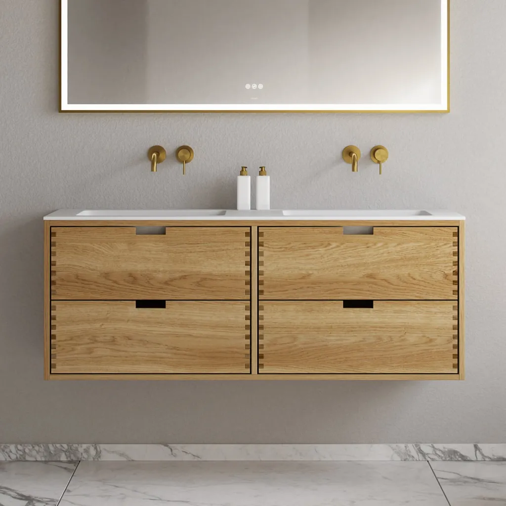 CPH Tapwork Soho 140D - MKII, Fingertappet Snedkermøbel i Natur Eg inkl. Mathvid SolidTec® Vask