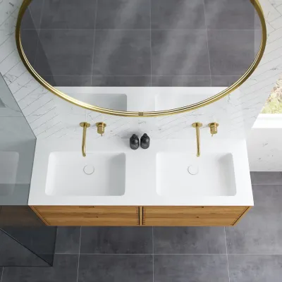 CPH Tapwork Soho 140D - MKII, Fingertappet Snedkermøbel i Natur Eg inkl. Mathvid SolidTec® Vask