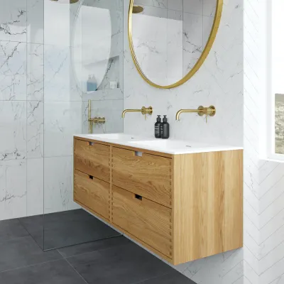 CPH Tapwork Soho 140D - MKII, Fingertappet Snedkermøbel i Natur Eg inkl. Mathvid SolidTec® Vask