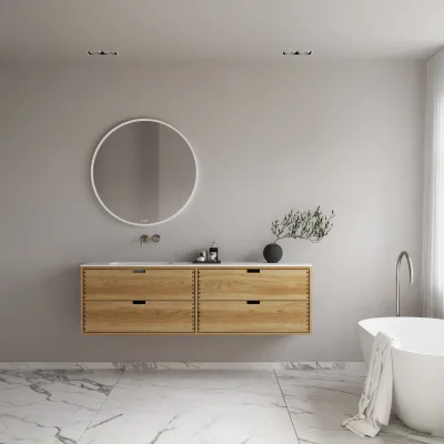 CPH Tapwork Soft 180L - MKII, Fingertappet Snedkermøbel i Natur Eg inkl. Mathvid SolidTec® Vask