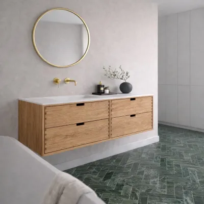 CPH Tapwork Soft 180L - MKII, Fingertappet Snedkermøbel i Natur Eg inkl. Mathvid SolidTec® Vask