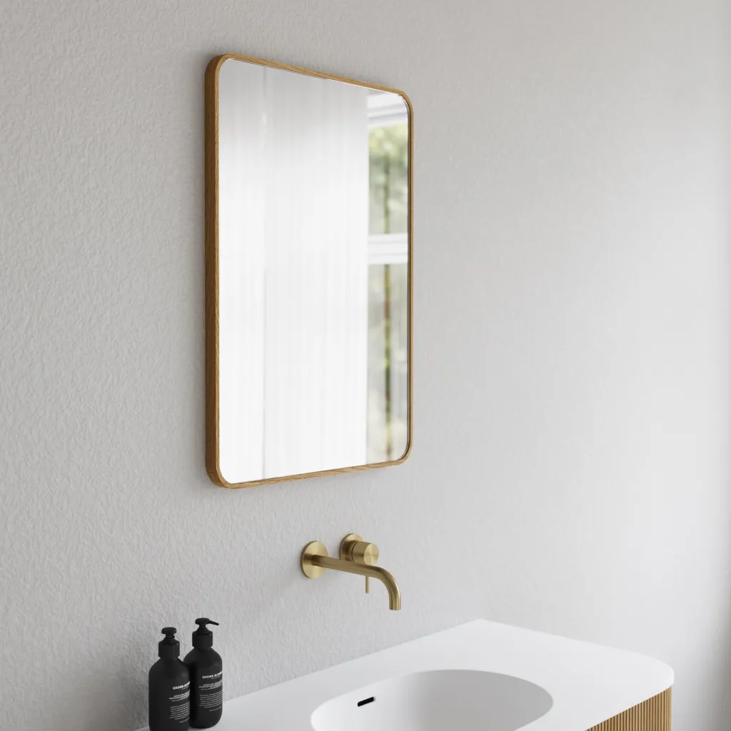 Noorwork NM5070 - 50x70 cm, Snedker Trærammespejl i olieret Egetræ