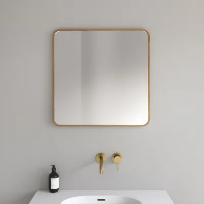 Noorwork NM6060 - 60x60 cm, Snedker Trærammespejl i olieret Egetræ