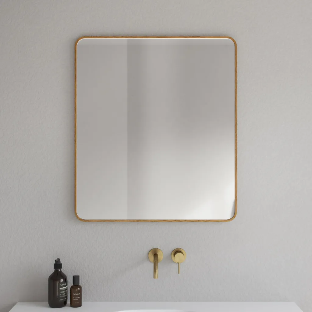 Noorwork NM7080 - 70x80 cm, Snedker Trærammespejl i olieret Egetræ