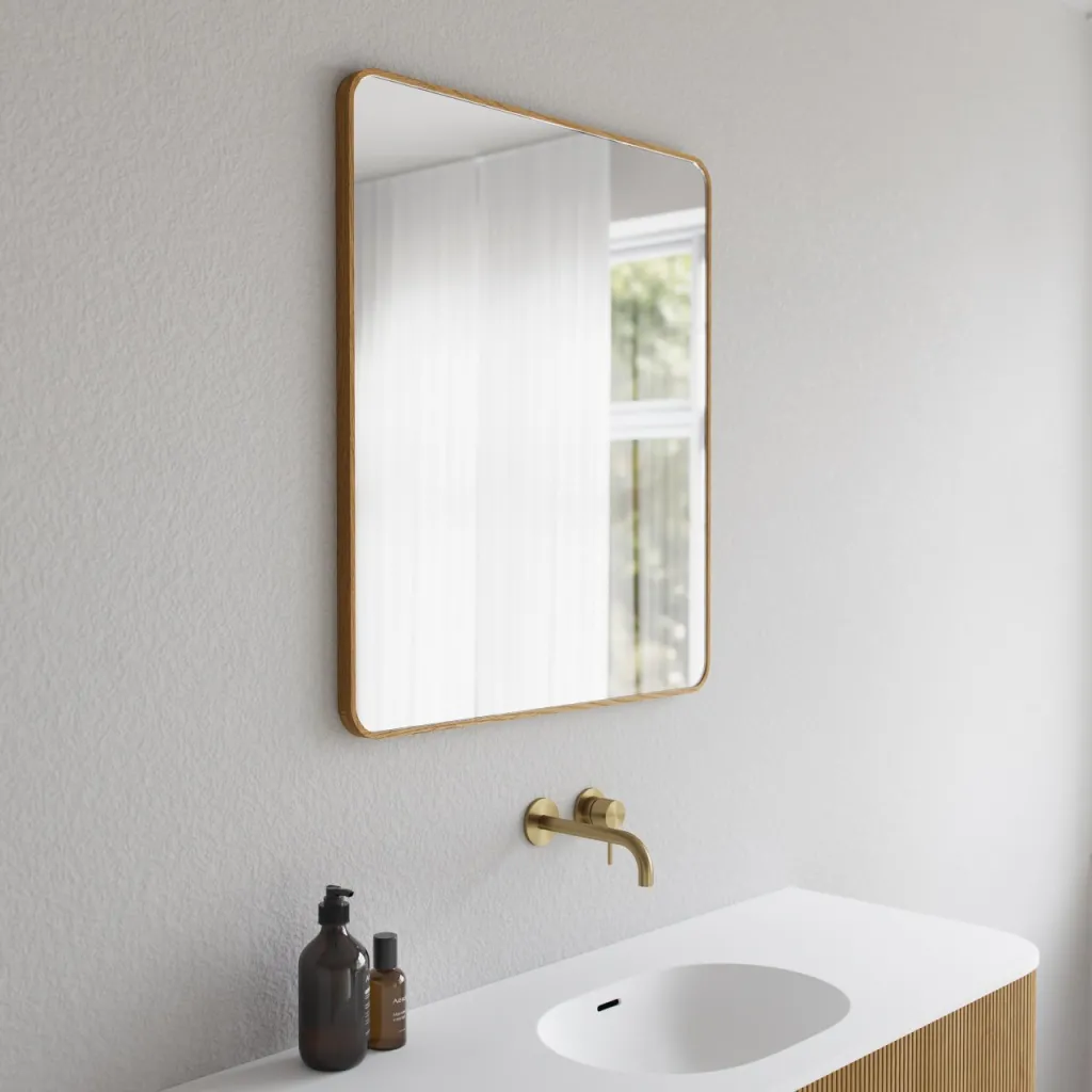 Noorwork NM7080 - 70x80 cm, Snedker Trærammespejl i olieret Egetræ