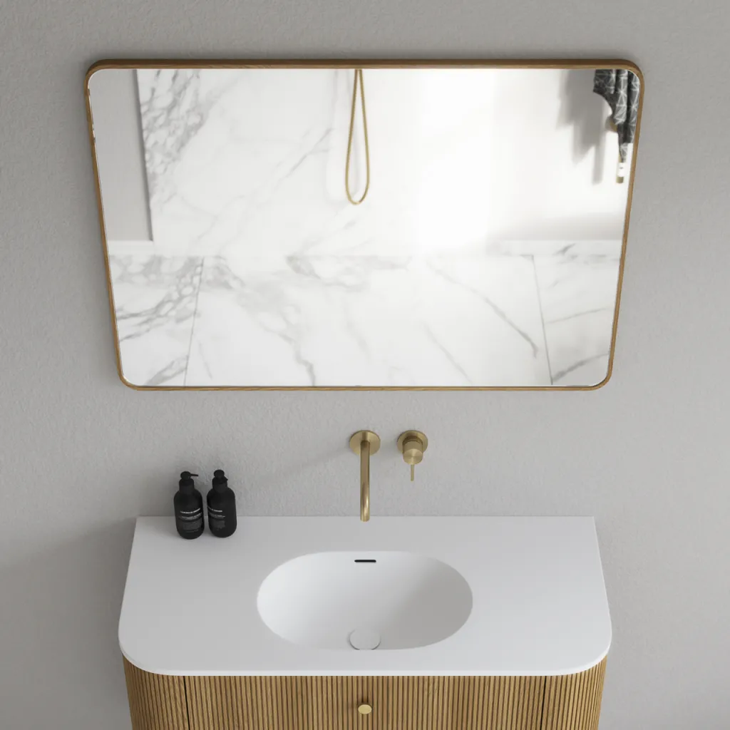 Noorwork NM7010 - 70x100 cm, Snedker Trærammespejl i olieret Egetræ