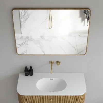 Noorwork NM7010 - 70x100 cm, Snedker Trærammespejl i olieret Egetræ