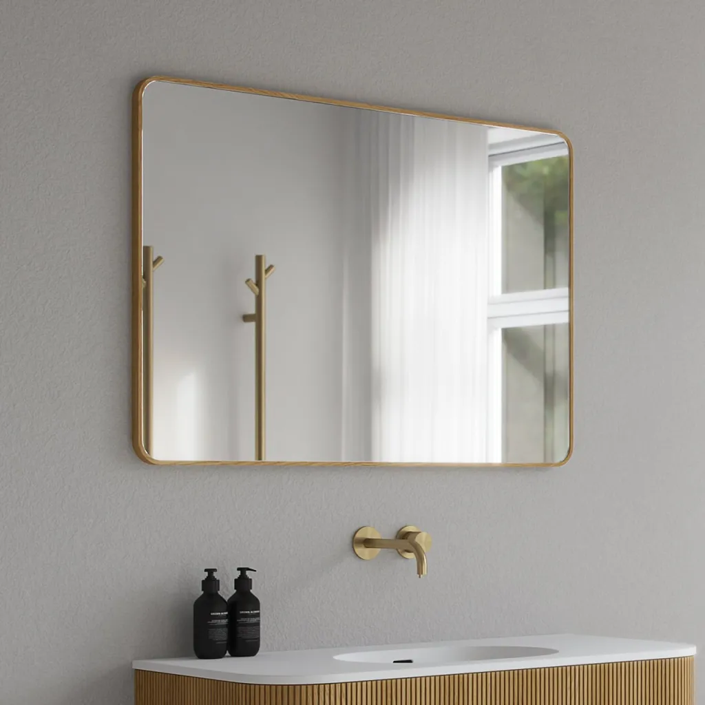 Noorwork NM7010 - 70x100 cm, Snedker Trærammespejl i olieret Egetræ