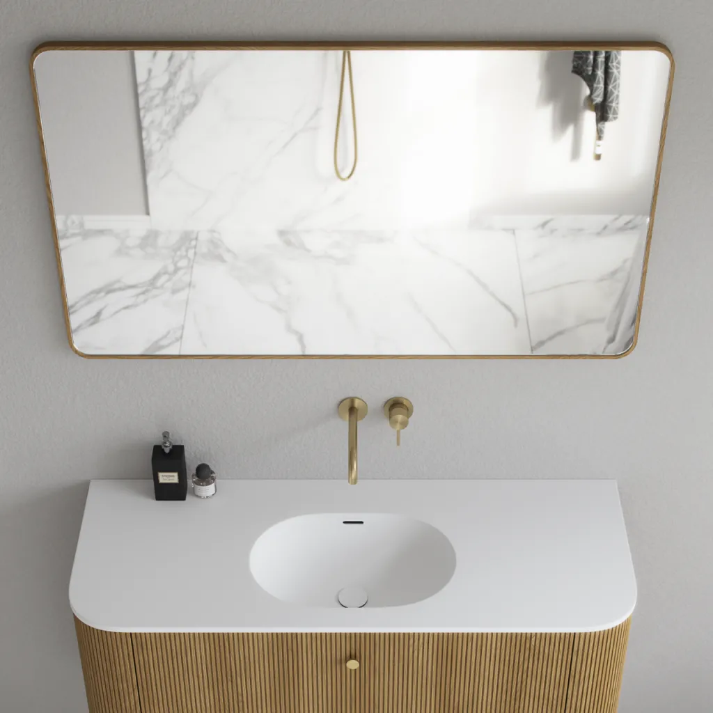 Noorwork NM7012 - 70x120 cm, Snedker Trærammespejl i olieret Egetræ