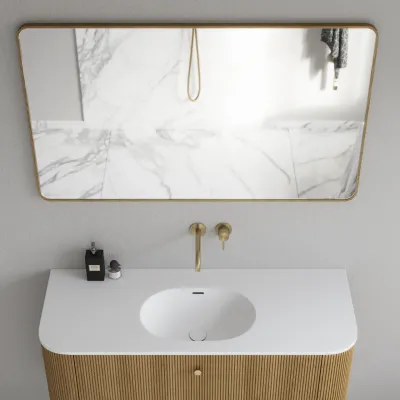 Noorwork NM7012 - 70x120 cm, Snedker Trærammespejl i olieret Egetræ