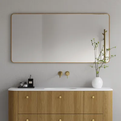 Noorwork NM7014 - 70x140 cm, Snedker Trærammespejl i olieret Egetræ