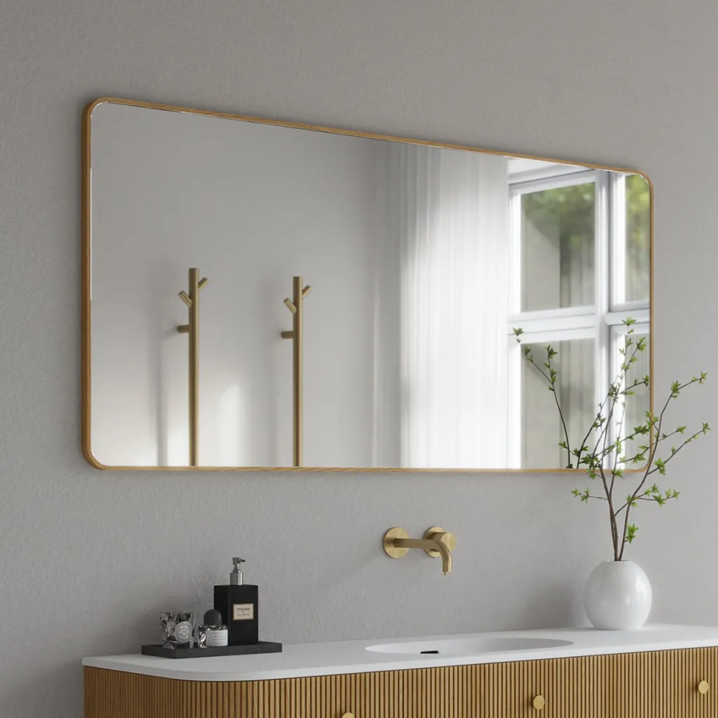 Noorwork NM7014 - 70x140 cm, Snedker Trærammespejl i olieret Egetræ