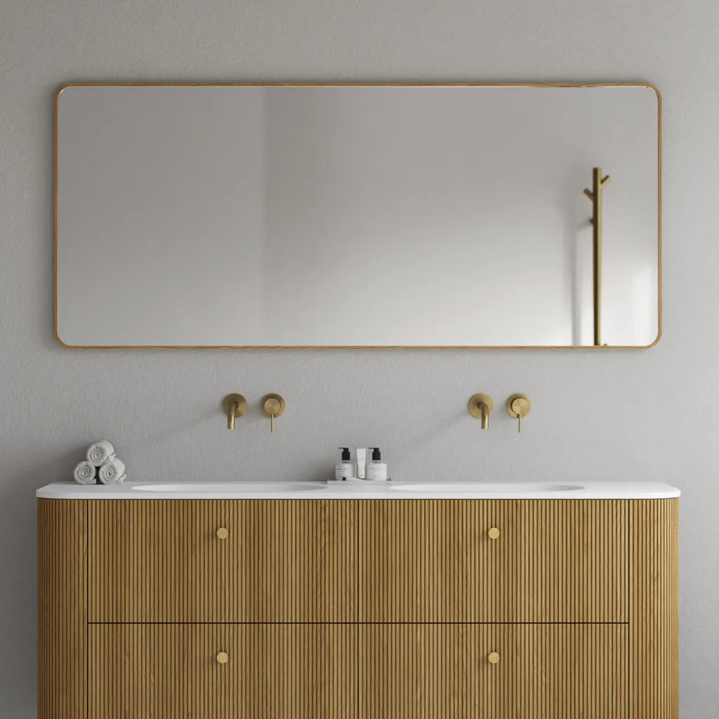 Noorwork NM7016 - 70x160 cm, Snedker Trærammespejl i olieret Egtræ