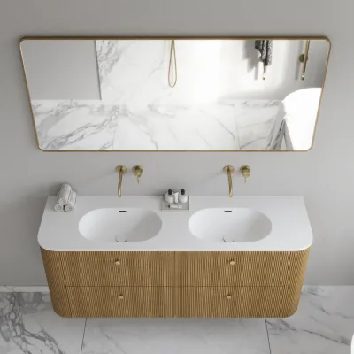 Noorwork NM7016 - 70x160 cm, Snedker Trærammespejl i olieret Egtræ