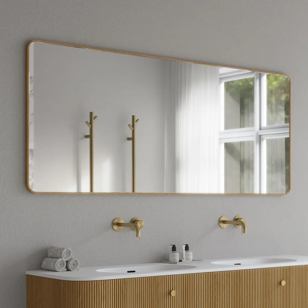 Noorwork NM7016 - 70x160 cm, Snedker Trærammespejl i olieret Egtræ