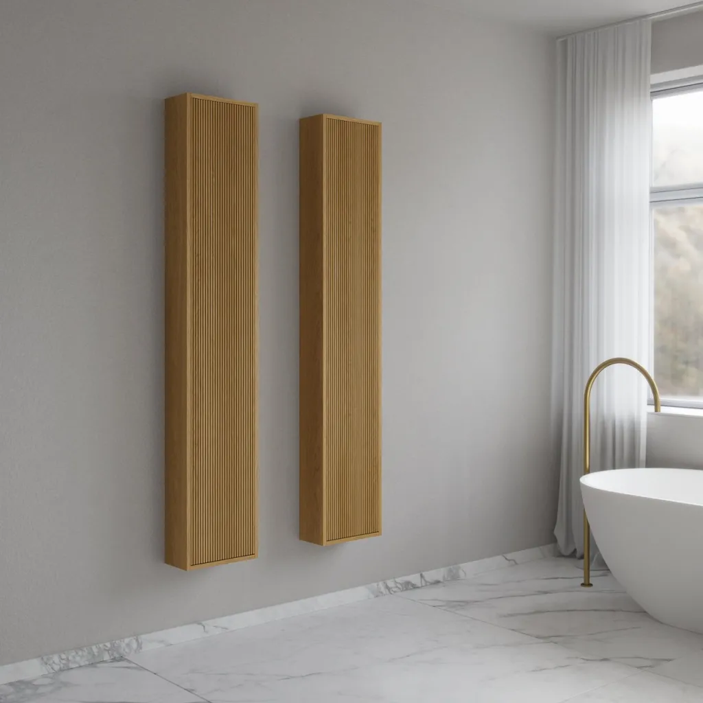 Noorwork NHC3117 - 30x16x170 cm, Snedkerhøjskab i Natur Eg 