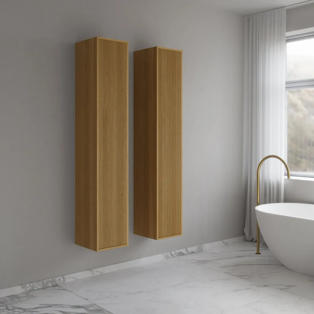 Noorwork NHC3317 - 30x35x170 cm, Snedker-højskab i Natur Eg 